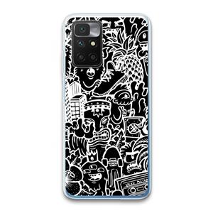 CaseCompany Vexx Black Mixtape: Xiaomi Redmi 10 Transparant Hoesje