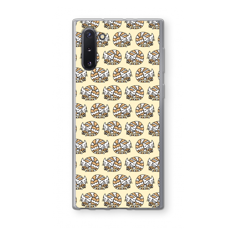 CaseCompany Slapende poes: Samsung Galaxy Note 10 Transparant Hoesje