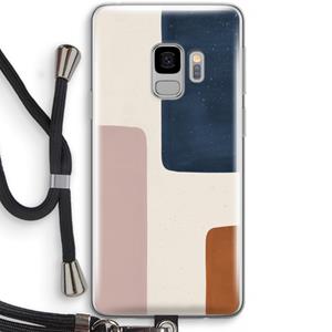 CaseCompany Geo #5: Samsung Galaxy S9 Transparant Hoesje met koord