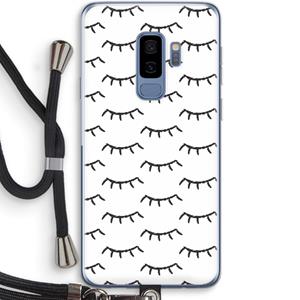 CaseCompany Wimpers: Samsung Galaxy S9 Plus Transparant Hoesje met koord