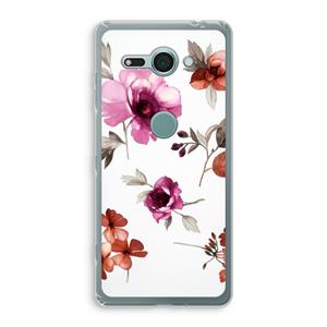 CaseCompany Geschilderde bloemen: Sony Xperia XZ2 Compact Transparant Hoesje