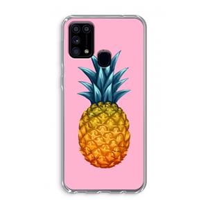 CaseCompany Grote ananas: Samsung Galaxy M31 Transparant Hoesje
