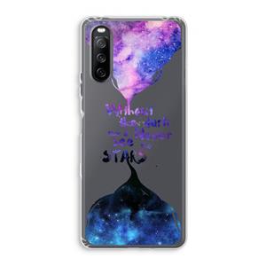 CaseCompany Stars quote: Sony Xperia 10 III Transparant Hoesje