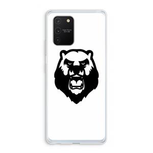 CaseCompany Angry Bear (white): Samsung Galaxy S10 Lite Transparant Hoesje