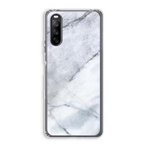CaseCompany Witte marmer: Sony Xperia 10 III Transparant Hoesje