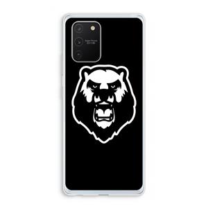 CaseCompany Angry Bear (black): Samsung Galaxy S10 Lite Transparant Hoesje