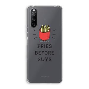 CaseCompany Fries before guys: Sony Xperia 10 III Transparant Hoesje
