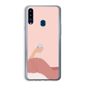 CaseCompany Wine: Samsung Galaxy A20s Transparant Hoesje