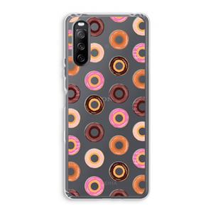 CaseCompany Donuts: Sony Xperia 10 III Transparant Hoesje