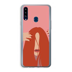 CaseCompany Woke up like this: Samsung Galaxy A20s Transparant Hoesje