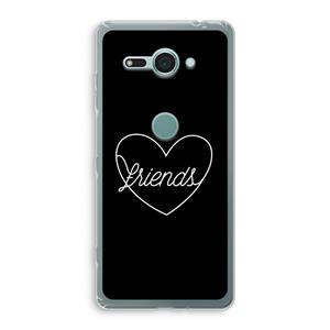 CaseCompany Friends heart black: Sony Xperia XZ2 Compact Transparant Hoesje