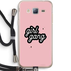 CaseCompany Girl Gang: Samsung Galaxy J3 (2016) Transparant Hoesje met koord