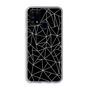 CaseCompany Geometrische lijnen wit: Samsung Galaxy M31 Transparant Hoesje