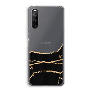 CaseCompany Gouden marmer: Sony Xperia 10 III Transparant Hoesje