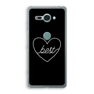 CaseCompany Best heart black: Sony Xperia XZ2 Compact Transparant Hoesje