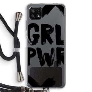 CaseCompany Girl Power #2: Samsung Galaxy A22 5G Transparant Hoesje met koord