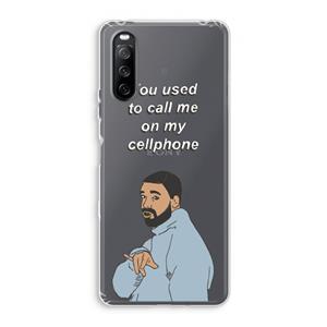 CaseCompany Hotline bling: Sony Xperia 10 III Transparant Hoesje