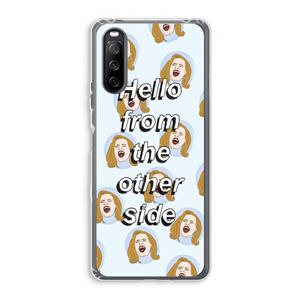 CaseCompany Hello: Sony Xperia 10 III Transparant Hoesje