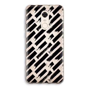 CaseCompany Zwarte vegen: Xiaomi Redmi 5 Transparant Hoesje