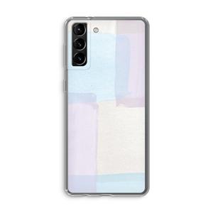 CaseCompany Square pastel: Samsung Galaxy S21 Plus Transparant Hoesje