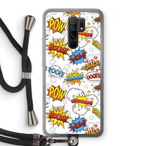 CaseCompany Pow Smack: Xiaomi Redmi 9 Transparant Hoesje met koord