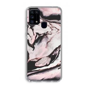 CaseCompany Roze stroom: Samsung Galaxy M31 Transparant Hoesje