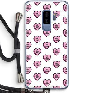 CaseCompany GIRL POWER: Samsung Galaxy S9 Plus Transparant Hoesje met koord