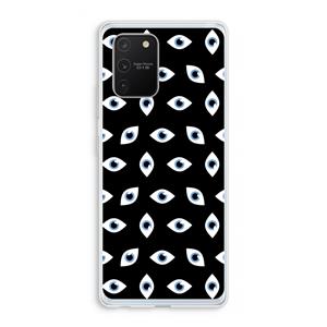 CaseCompany Eyes pattern: Samsung Galaxy S10 Lite Transparant Hoesje