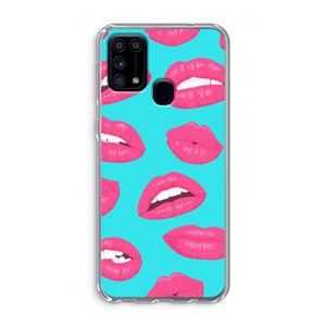 CaseCompany Bite my lip: Samsung Galaxy M31 Transparant Hoesje