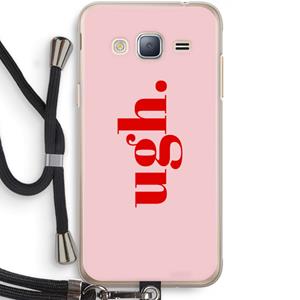 CaseCompany Ugh: Samsung Galaxy J3 (2016) Transparant Hoesje met koord