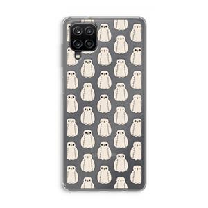 CaseCompany Uilen: Samsung Galaxy A12 Transparant Hoesje