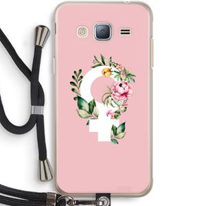 CaseCompany Venus: Samsung Galaxy J3 (2016) Transparant Hoesje met koord