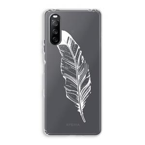 CaseCompany Pluim: Sony Xperia 10 III Transparant Hoesje