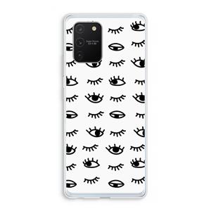 CaseCompany Eye pattern #2: Samsung Galaxy S10 Lite Transparant Hoesje