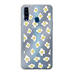 CaseCompany Spiegeleitjes: Samsung Galaxy A20s Transparant Hoesje