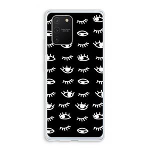 CaseCompany Eye pattern #3: Samsung Galaxy S10 Lite Transparant Hoesje