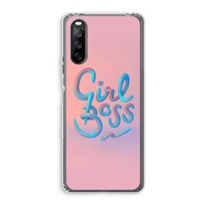 CaseCompany Girl boss: Sony Xperia 10 III Transparant Hoesje