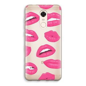 CaseCompany Bite my lip: Xiaomi Redmi 5 Transparant Hoesje