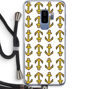CaseCompany Musketon Anchor: Samsung Galaxy S9 Plus Transparant Hoesje met koord