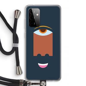 CaseCompany Mono M: Samsung Galaxy A72 5G Transparant Hoesje met koord