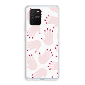CaseCompany Hands pink: Samsung Galaxy S10 Lite Transparant Hoesje