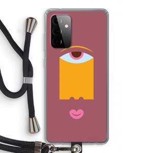 CaseCompany Mono V: Samsung Galaxy A72 5G Transparant Hoesje met koord