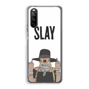 CaseCompany Slay All Day: Sony Xperia 10 III Transparant Hoesje
