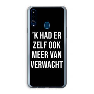 CaseCompany Meer verwacht - Zwart: Samsung Galaxy A20s Transparant Hoesje