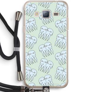 CaseCompany Octopussen: Samsung Galaxy J3 (2016) Transparant Hoesje met koord