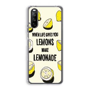 CaseCompany Lemonade: Sony Xperia 10 III Transparant Hoesje