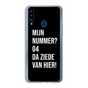 CaseCompany Da ziede van hier - Zwart: Samsung Galaxy A20s Transparant Hoesje