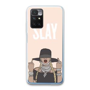 CaseCompany Slay All Day: Xiaomi Redmi 10 Transparant Hoesje