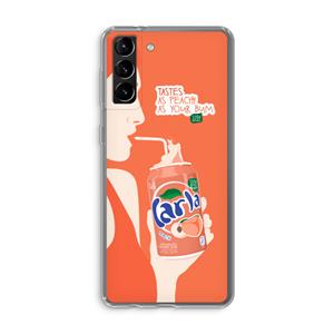 CaseCompany Peach please!: Samsung Galaxy S21 Plus Transparant Hoesje