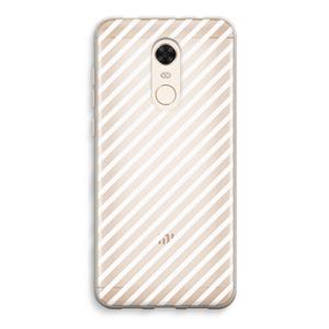 CaseCompany Strepen zwart-wit: Xiaomi Redmi 5 Transparant Hoesje
